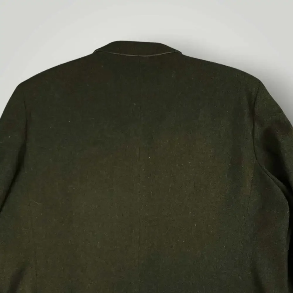 Vtg 90s Ivy Style Brushed Wool Sack Jacket Mens 44R 3 Roll 2 Relaxed Fit Green